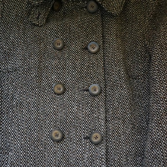 Vintage Fleet Street Women's Medium Button-Down Hooded Pea Coat RN# 50411 - Picture 13 of 16